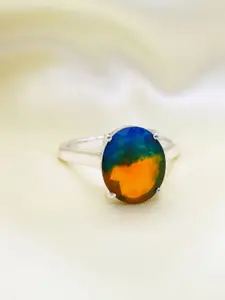 HIFLYER JEWELS 925 Sterling Silver Stone -Studded Finger Ring