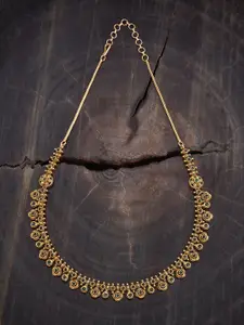 Kushal's Fashion Jewellery Copper Gold-Plated Antique Necklace