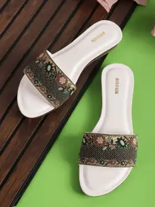 Anouk Women Printed Party Open Toe Flats