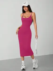 AAHWAN Bodycon Midi Dress