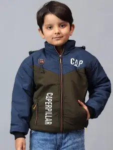 BAESD Boys Camouflage Crop Padded Jacket with Patchwork