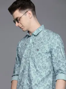 Louis Philippe Jeans Slim Fit Floral Printed Pure Cotton Casual Shirt