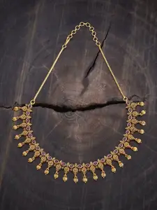 Kushal's Fashion Jewellery Copper Gold-Plated Antique Necklace