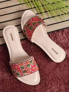 Anouk Women Printed Party Open Toe Flats