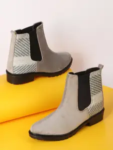 Denill Women Casual Block-Heeled Chelsea Boots