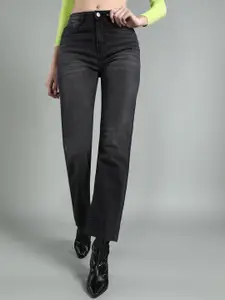 GUTI Women Straight Fit Mid-Rise Light Fade Stretchable Jeans