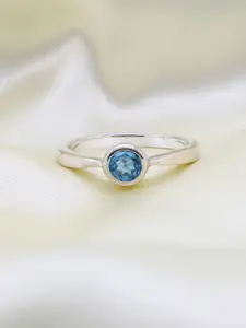 HIFLYER JEWELS 925 Sterling Silver Stone Studded Finger Ring