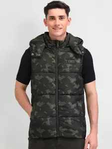 U.S. Polo Assn. Denim Co. Men Camouflage Longline Quilted Jacket