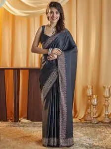 kasee Beads and Stones Satin Saree