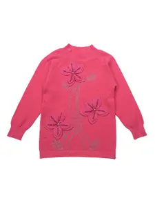 Albion By CnM Girls Printed Woollen Sweater