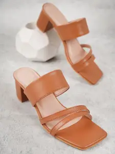 DressBerry Block Sandals with Buckles