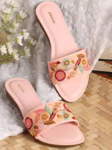 Anouk Women Printed Party Open Toe Flats