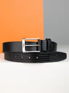 One8 Men Textured Leather Belt
