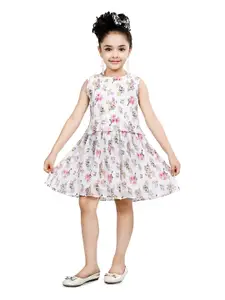 BAESD Floral Print Georgette Fit & Flare Dress