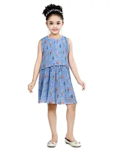 BAESD Floral Print Georgette Fit & Flare Dress