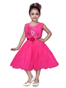 BAESD Net Fit & Flare Dress