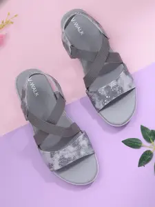 V-WALK Women Printed Open Toe Flats