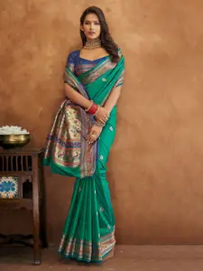 DEVATITHI Woven Design Zari Silk Blend Banarasi Saree