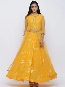 KALINI Printed Foil Print Ready to Wear Lehenga &