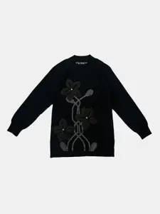 Albion By CnM Girls Self Design Pullover