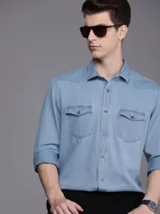 Louis Philippe Jeans Slim Fit Opaque Pure Cotton Casual Shirt