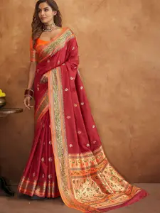 DEVATITHI Woven Design Zari Silk Blend Banarasi Saree