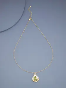 Kushal's Fashion Jewellery Gold-Plated Contemporary Pendants with Chains