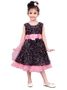 BAESD Print Net Fit & Flare Dress