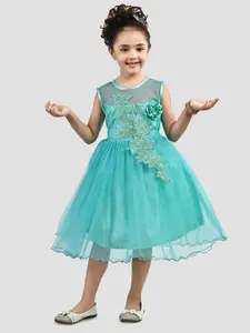 BAESD Embellished Net Fit & Flare Midi Dress