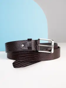 One8 Men Textured Leather Belt