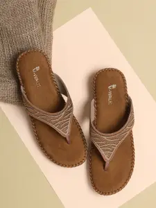 V-WALK Women Embellished Open Toe Flats