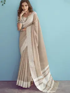 DEVATITHI Embroidered Linen Blend Saree