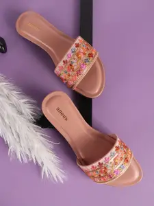 Anouk Women Printed Party Open Toe Flats