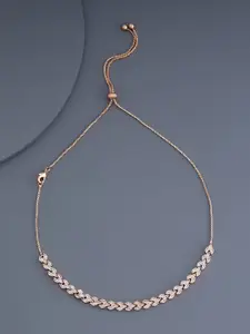 Kushal's Fashion Jewellery Copper Rose Gold-Plated Necklace