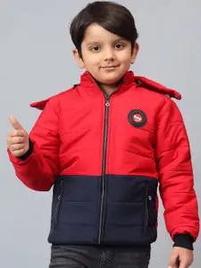 BAESD Boys Colourblocked Crop Padded Jacket