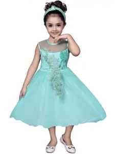 BAESD Embellished Net Fit & Flare Dress