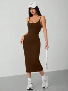 AAHWAN Bodycon Midi Dress