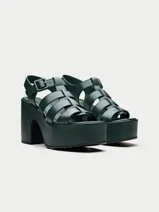 Oroh Leather Party Platform Sandals