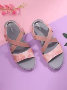 V-WALK Women Printed Open Toe Flats