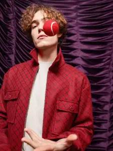 RARE RABBIT Men Quilted Jacket with Patchwork