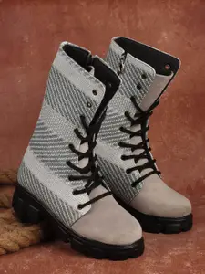 Denill Women Textured High-Top Winter Boots