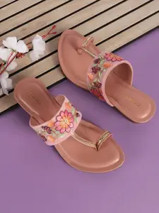 Anouk Women Printed Party Open Toe Flats