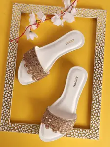 Anouk Women Embellished Party Open Toe Flats