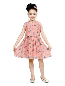 BAESD Floral Print Georgette Fit & Flare Dress