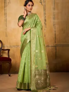 DEVATITHI Woven Design Zari Tissue Banarasi Saree
