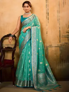 DEVATITHI Woven Design Zari Tissue Saree