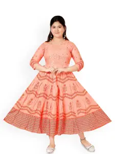 BAESD Girls Embroidered Flared Ethnic Dress