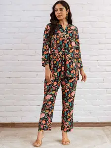 HUKUM Printed Top With Trouser Co-Ords