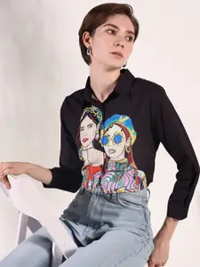 SHOWOFF Women Comfort Boxy Opaque Printed Casual Shirt