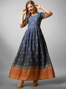 Rujave Printed Maxi Gown Ethnic Dresses